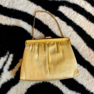 Vintage Gold Small Purse/Clutch- 1950s